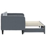 vidaXL Lit de jour avec gigogne sans matelas gris foncé 80x200 cm