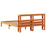 vidaXL Cadre de lit et tête de lit sans matelas cire marron 120x190 cm
