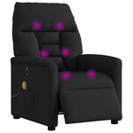 vidaXL Fauteuil de massage inclinable électrique Noir Tissu