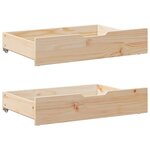 vidaXL Lit de jour avec gigogne et tiroirs sans matelas 90x190 cm