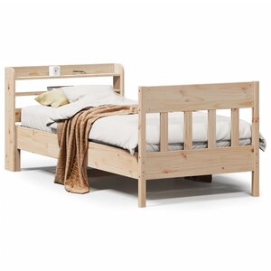 vidaXL Cadre de lit sans matelas 90x200 cm bois de pin massif