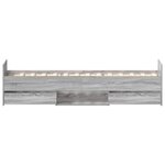vidaXL Cadre de lit sans matelas sonoma gris 75x190 cm