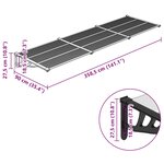 vidaXL Auvent de porte Noir et transparent 358 5x90 cm Polycarbonate