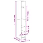 vidaXL Garde-robe Blanc 30x50x200 cm Bois d'ingénierie