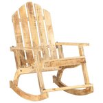 vidaXL Chaise à bascule de jardin Bois de manguier solide