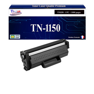 T3AZUR - Toner compatible avec Brother DCP-L1640W  DCP-L1642W  DCP-L1642WXL  DCP-L1660W remplace Brother TN1150 Noir - 1 000 pages