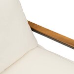 vidaXL banc avec coussin Noir et blanc crème 115 x 65 x 72 cm Rotin