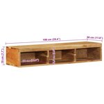 VidaXL Meuble TV mural 100x30x19 cm bois massif d'acacia