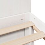 vidaXL Lit bibliothèque sans matelas blanc 120x200 cm bois pin massif