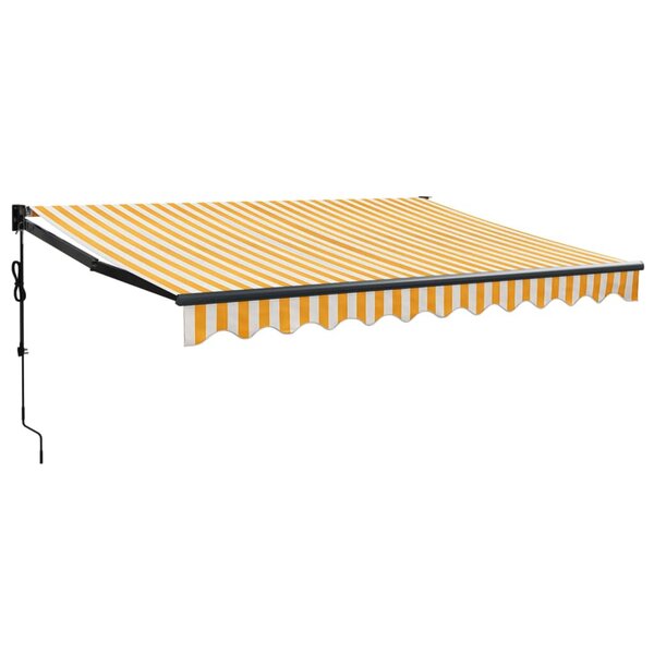 vidaXL Auvent rétractable automatique jaune et blanc 3 5x2 5 m