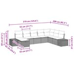vidaXL Ensemble canapé de jardin 8 pièces avec coussins gris poly rotin