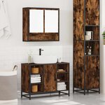 vidaXL Ensemble de meubles de salle de bain 2 Pièces Chêne fumé