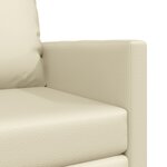 vidaXL Fauteuil-lit au sol 2-en-1 crème 74x77x81 cm en simili cuir