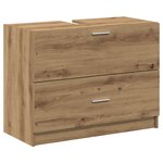 vidaXL Meuble sous lavabo en chêne artisanal 78x37x59 cm en bois reconstitué