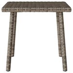 VidaXL Table basse de jardin rectangulaire gris 40x40x37 cm rotin