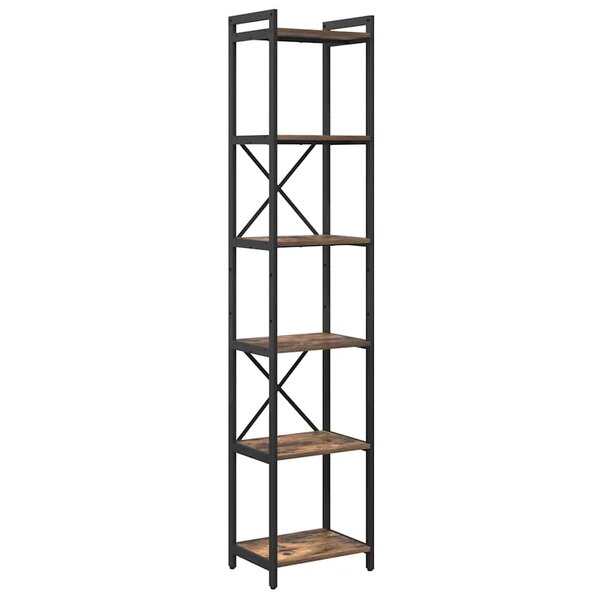 vidaXL Bibliothèque Chêne fumé 40 x 30 x 188 cm Bois d'ingénierie