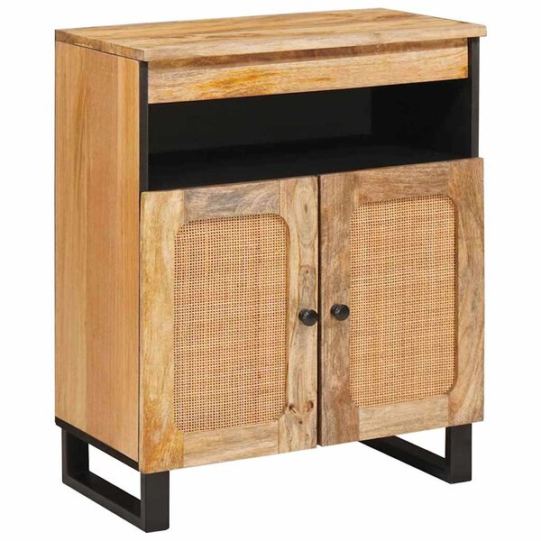 vidaXL Buffet avec porte Marron 60 x 33 x 75 cm Bois de mangue massif