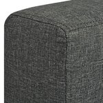 vidaXL Canapé à 2 places Tissu Gris foncé