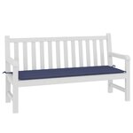 vidaXL Coussin de banc de jardin bleu marine 150x50x4 cm tissu oxford