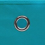 vidaXL Boîtes de rangement avec couvercles 4 Pièces 28x28x28cm Bleu azuré