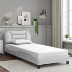 vidaXL Cadre de lit avec LED sans matelas blanc 90x200 cm
