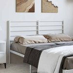 vidaXL Tête de lit métal blanc 150 cm