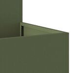 vidaXL Cache-pot de jardin Vert olive 80 x 80 x 48 cm Acier