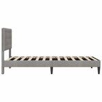 vidaXL Cadre de lit avec tête de lit Gris clair 90 x 190 cm Velours