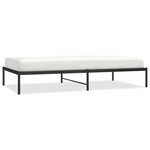 vidaXL Cadre de lit métal sans matelas noir 107x203 cm