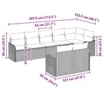 vidaXL Ensemble de canapé de jardin 8 Pièces Beige Poly rotin