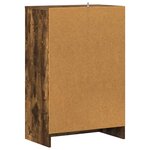 vidaXL Meuble à chaussures Chêne fumé 60x35x92 cm Bois d'ingénierie