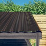 vidaXL Panneaux de toiture 36 Pièces Acier enduit de poudre Brun 80x36 cm