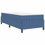 vidaXL Cadre de lit Bleu 90 x 190 cm Tissu en velours côtelé