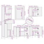 vidaXL Ensembles de salle de bain 5 Pièces Acacia Marron Winish