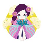 Djeco DJ09523 - Tableau paillettes et strass Onnanoko