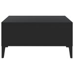 vidaXL Table basse noir 60x60x30 cm bois d'ingénierie