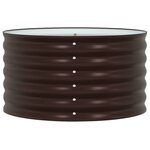 vidaXL Lit surélevé Marron 80 x 80 x 44 cm Acier