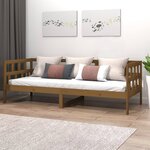 vidaXL Lit de jour marron miel bois de pin massif 80x200 cm