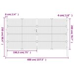 vidaXL Portail de jardin anthracite 400x250 cm acier