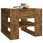 vidaXL Table basse chêne fumé 55 5x55x45 cm bois d'ingénierie