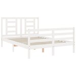 vidaXL Cadre de lit sans matelas blanc 120x200 cm bois massif