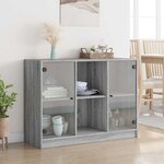 vidaXL Buffet sonoma gris 102x37x75 5 cm bois d'ingénierie