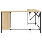 vidaXL Bureau chêne sonoma 141x141x75 cm bois d'ingénierie