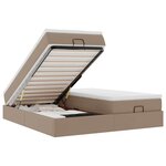 VidaXL Cadre de lit ottoman et matelas cappuccino 160x200cm similicuir