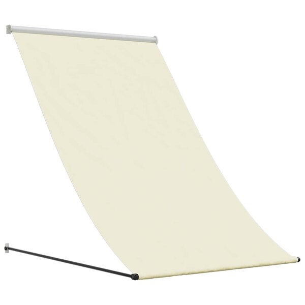 vidaXL Auvent rétractable crème 100x150 m tissu et acier