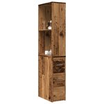 vidaXL Armoire de salle de bain étroite avec roulettes vieux bois