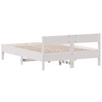 vidaXL Cadre de lit sans matelas blanc 120x200 cm bois de pin massif