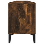 vidaXL Meuble TV chêne fumé 150x30x44 5 cm bois d'ingénierie