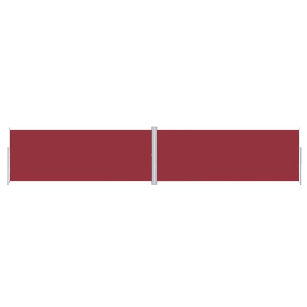 vidaXL Auvent latéral rétractable Rouge 200x1000 cm