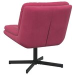 vidaXL Fauteuil relaxant pivotant Bordeaux 63 x 75 x 76 cm Velours